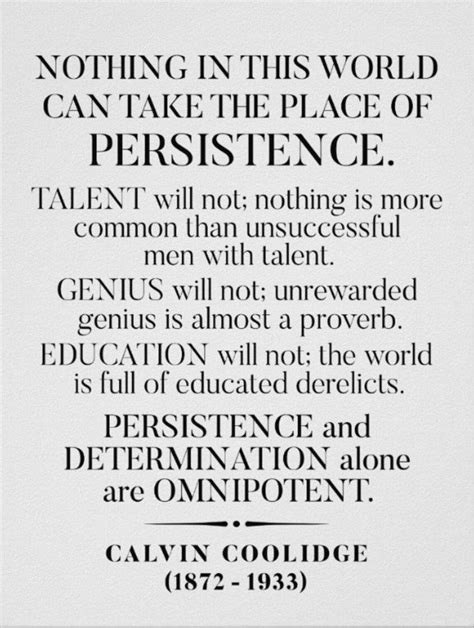 persistence quotes calvin coolidge